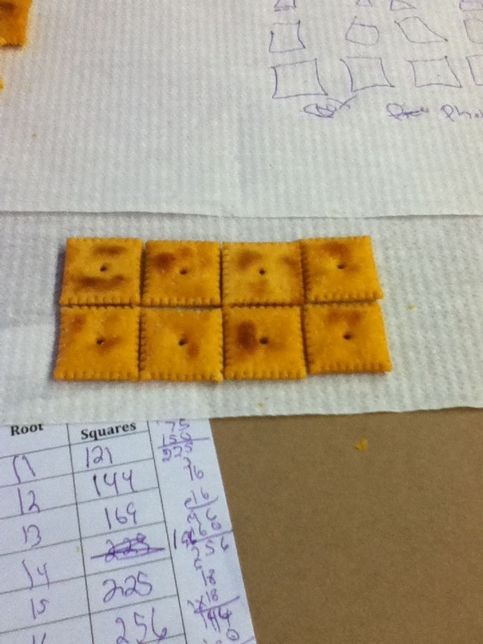 Then I added four more. One more row to the width. Now there is two.