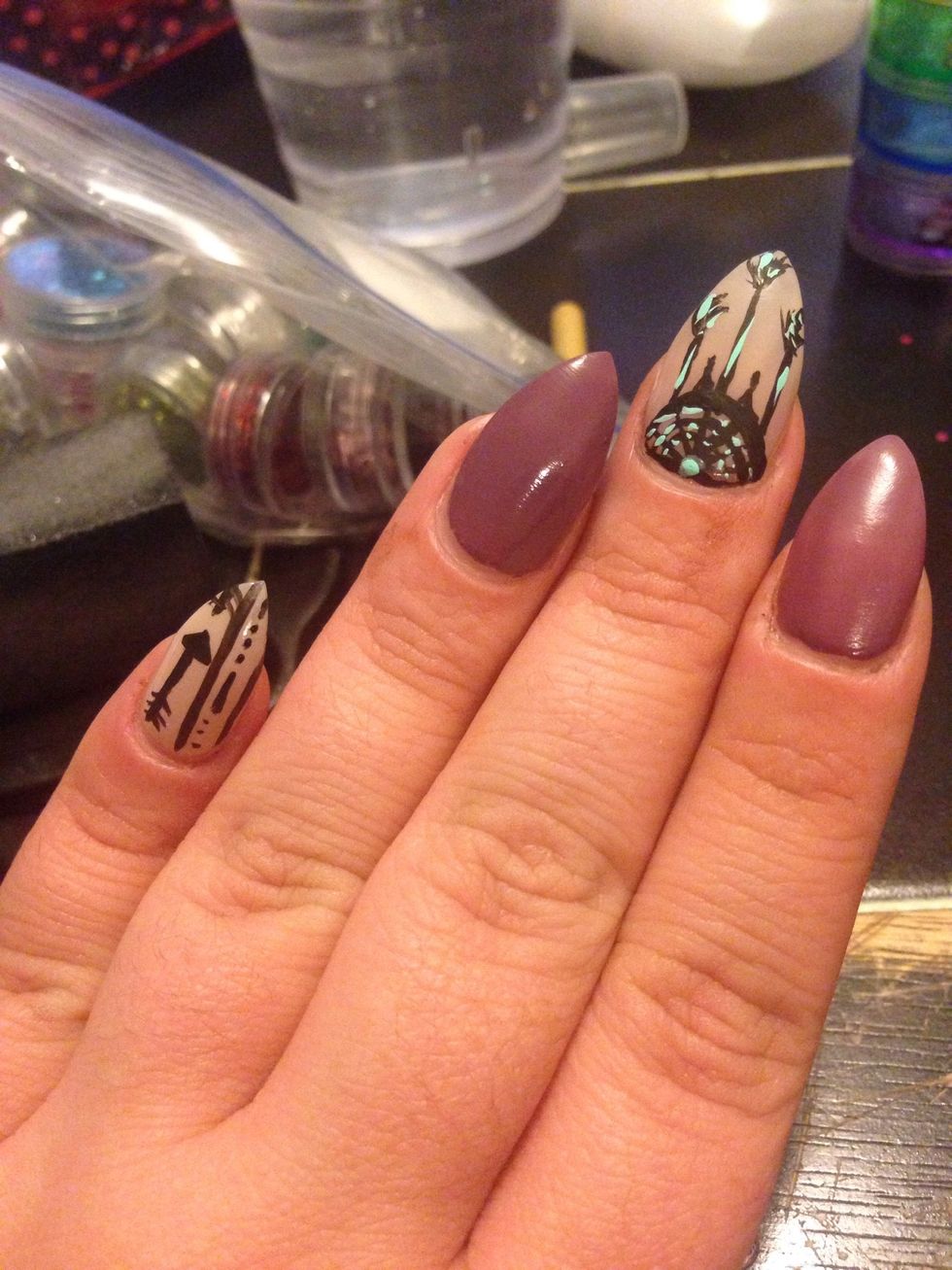 Then I added some lines and dots to finish the pattern look