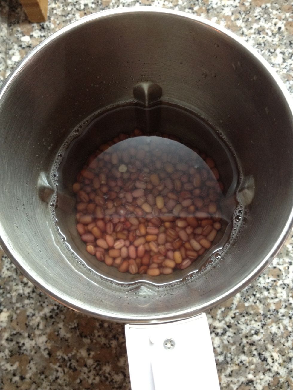 Then I added the soaked beans