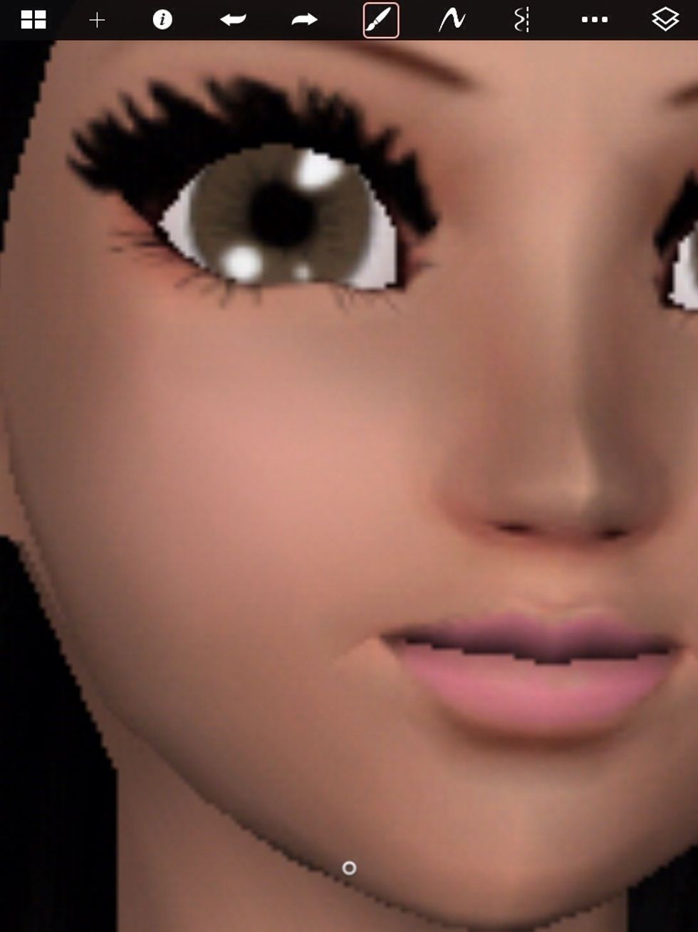 Then I applied it gently and lightly on the left cheek