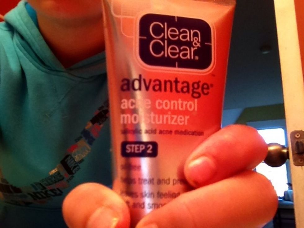 Then I apply step 2- (acne control moisturizer) I apply this to places with acne only. Rub the moisturizer in.