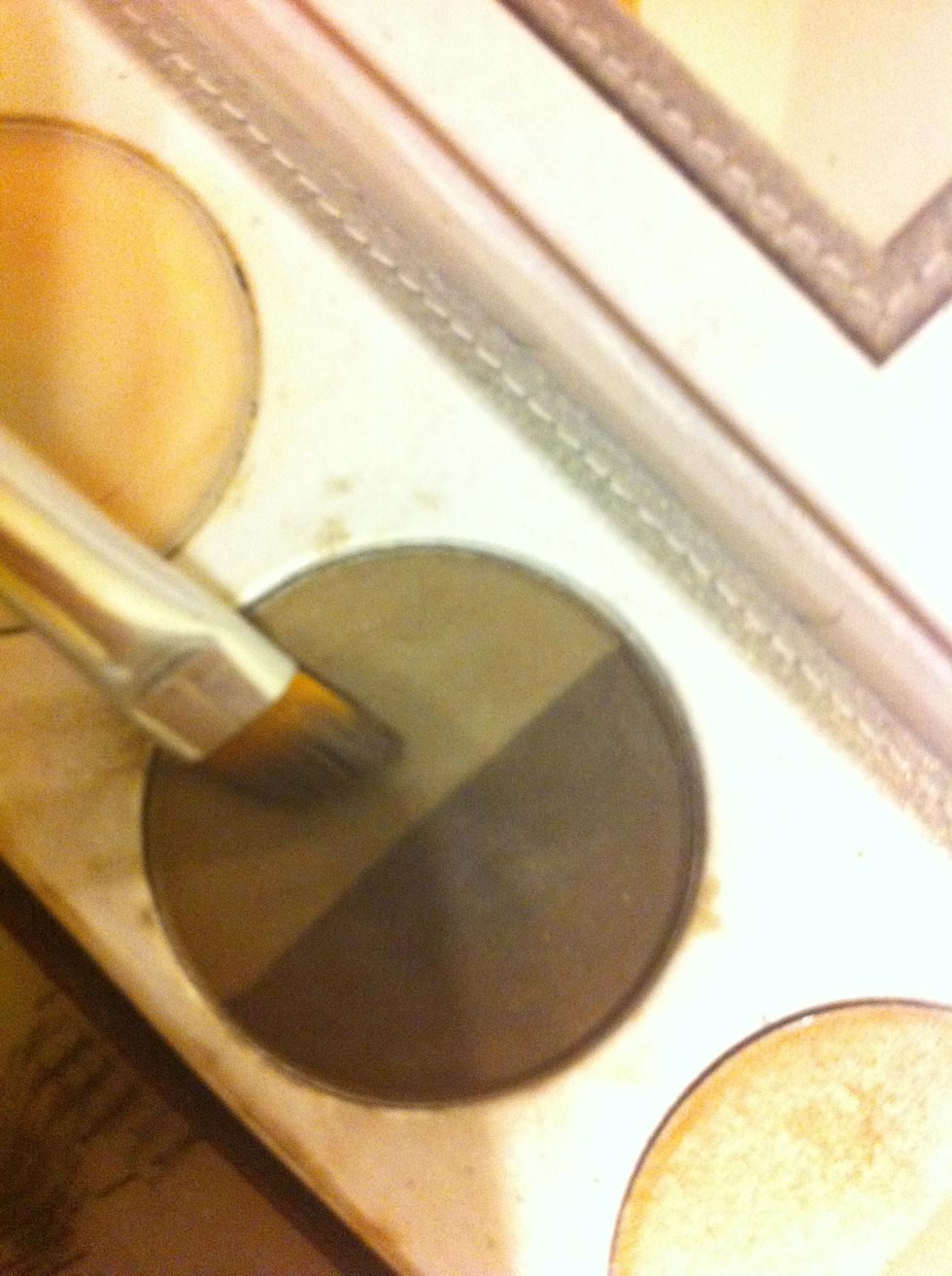 Then I dip my eyebrow brush into the lighter shade and then lightly dip it in the dark to balance my eyebrow color.