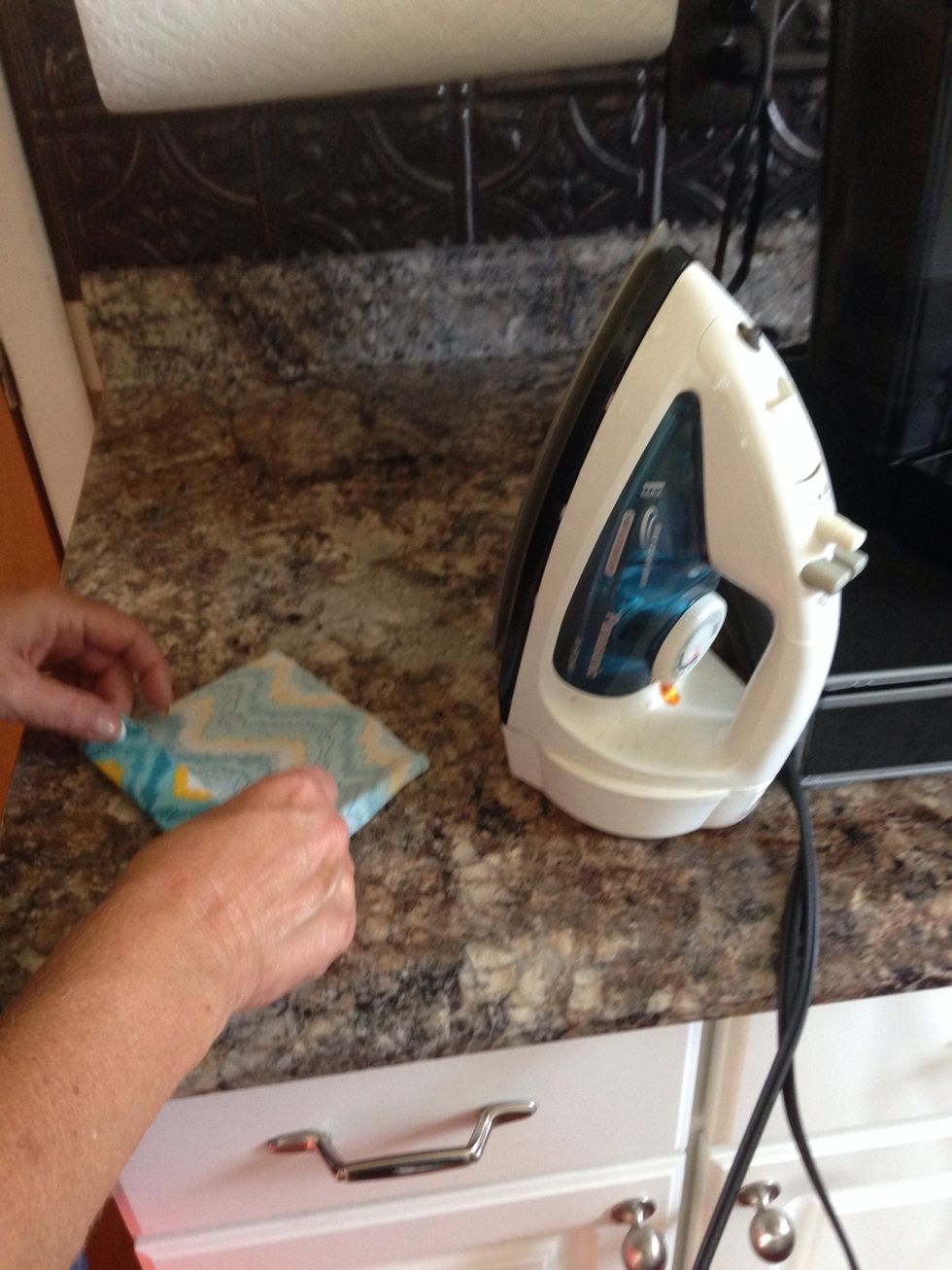 Then I folded the sides and ironed them down.