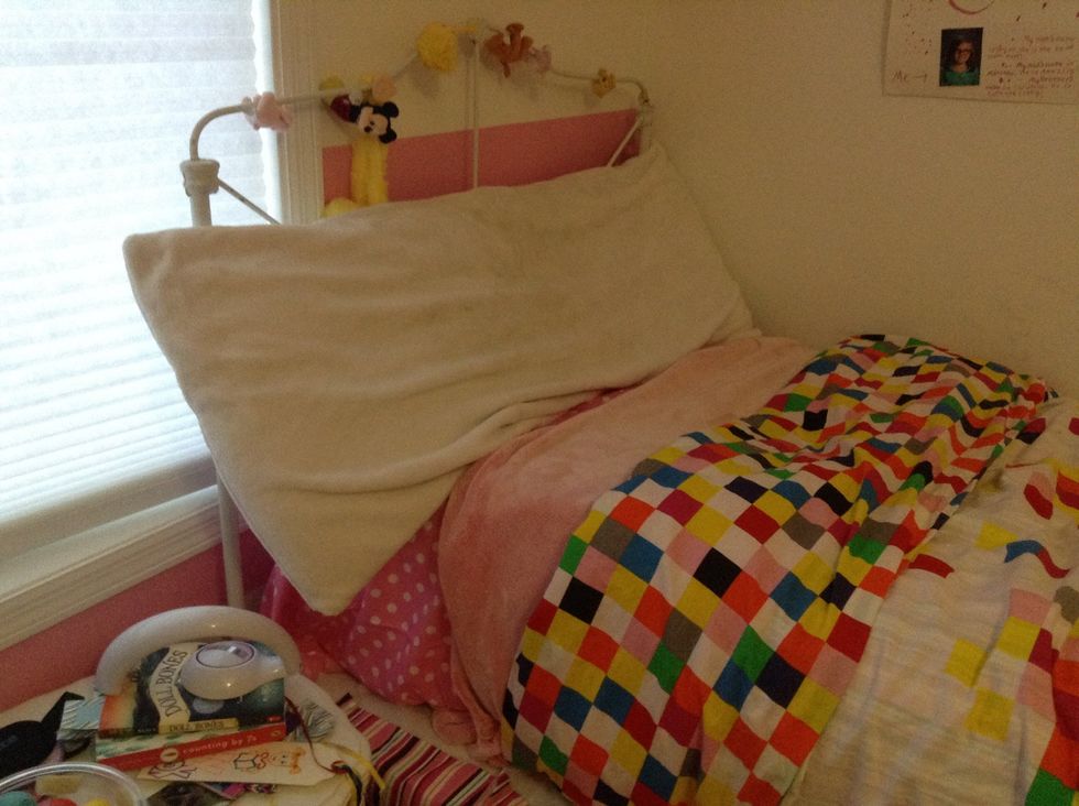 Then I have this white body pillow I use but if you don't have one that's ok.