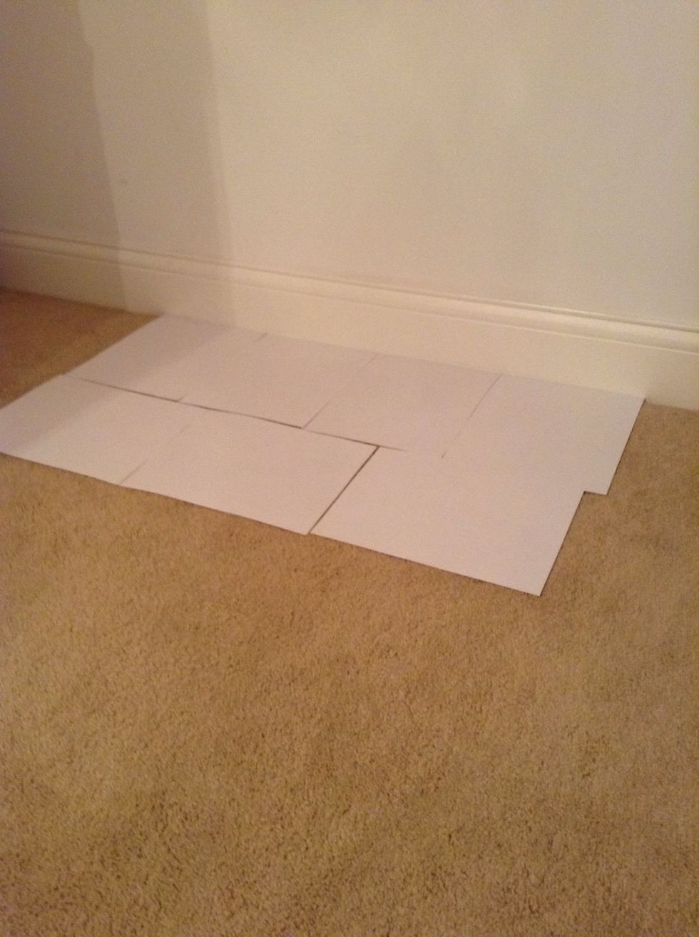 Then, I laid down some paper to keep the focus on the subject of my guide. I hope to replace this with a thicker poster board sometime soon.