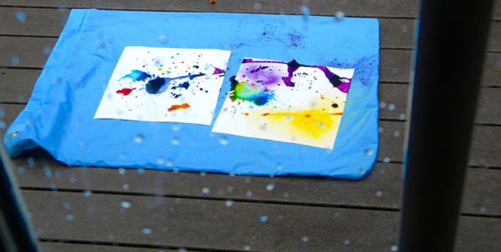 Then I let it sit in the rain for a while. Actually, I forgot about it and it rained really hard for a while.