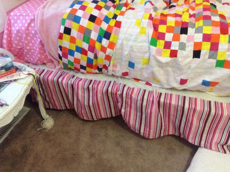 Then I like to tuck it in too but you don't have to.