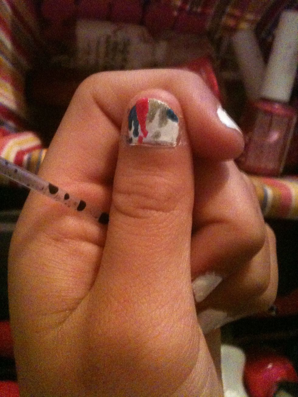 Then I needed to use the first color again because I only used three colors