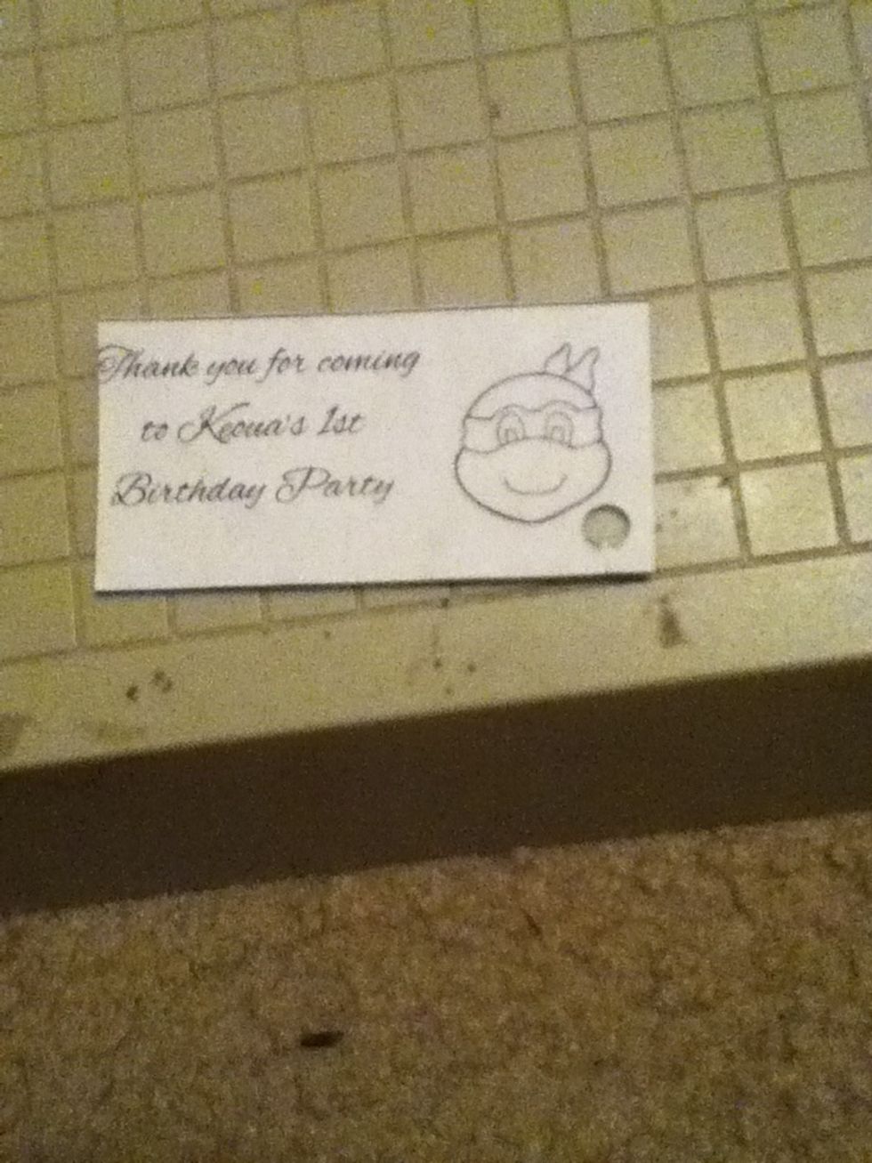 Then i punched a hole in to the tag