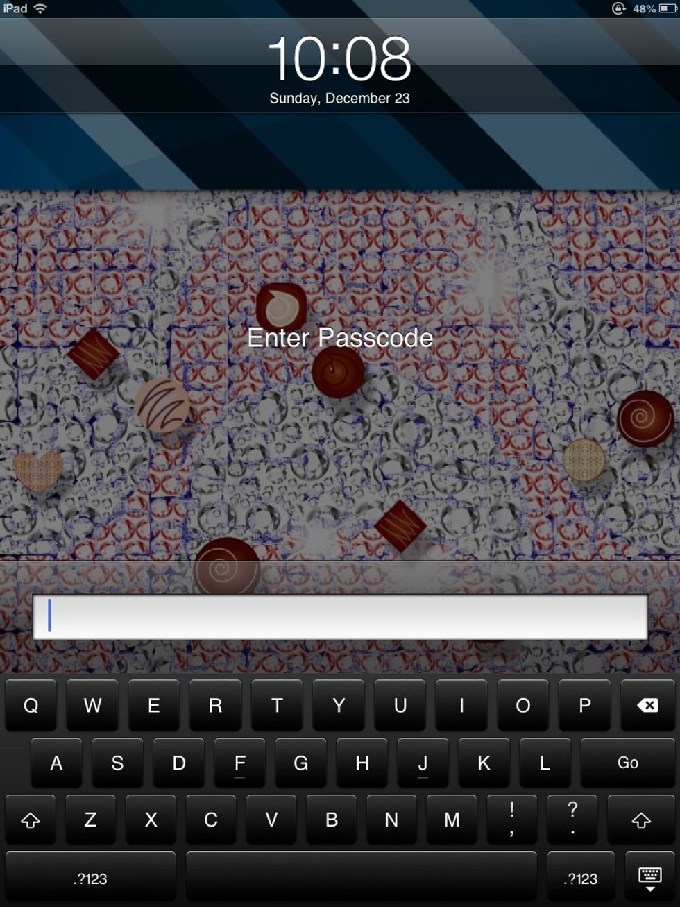 Then I put my password I put it in letters so its more difficult to guess \u263a