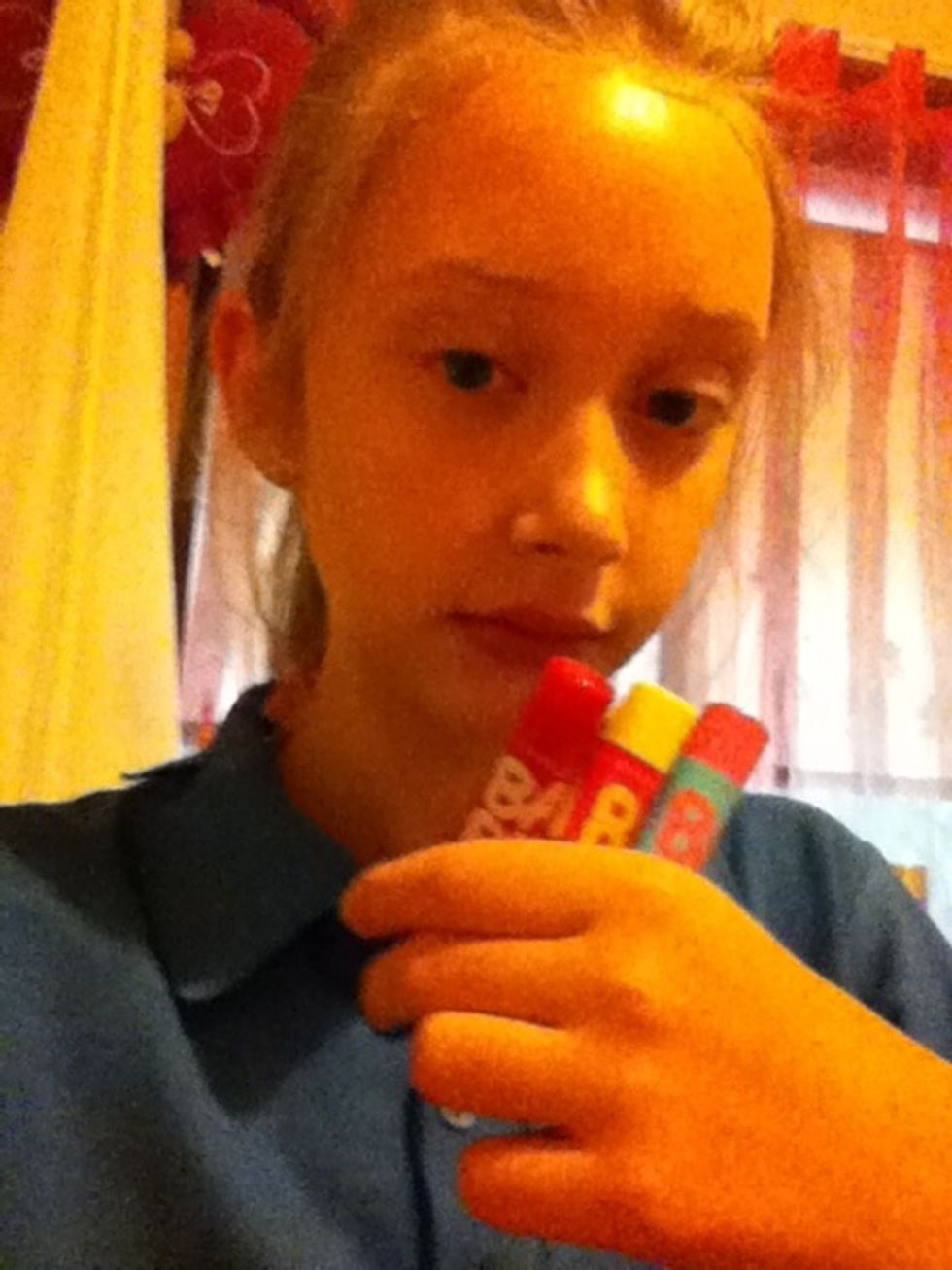 Then I put on another 3 lip balms