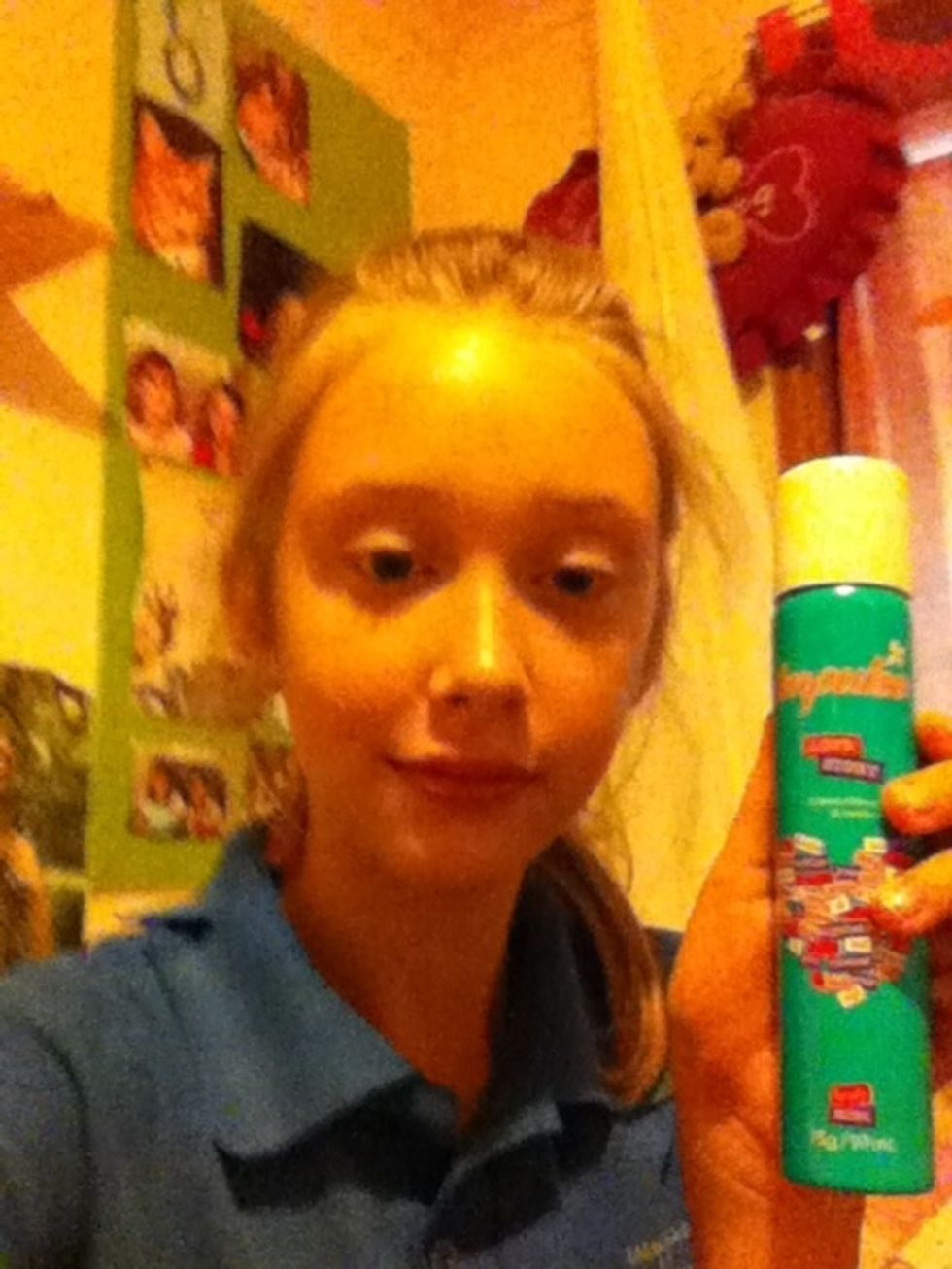 Then I put on deodorant/perfume
