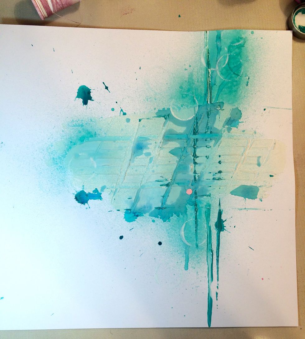 Then, I slide it down the page a few times. Now, it looks more balanced. Don't you think?