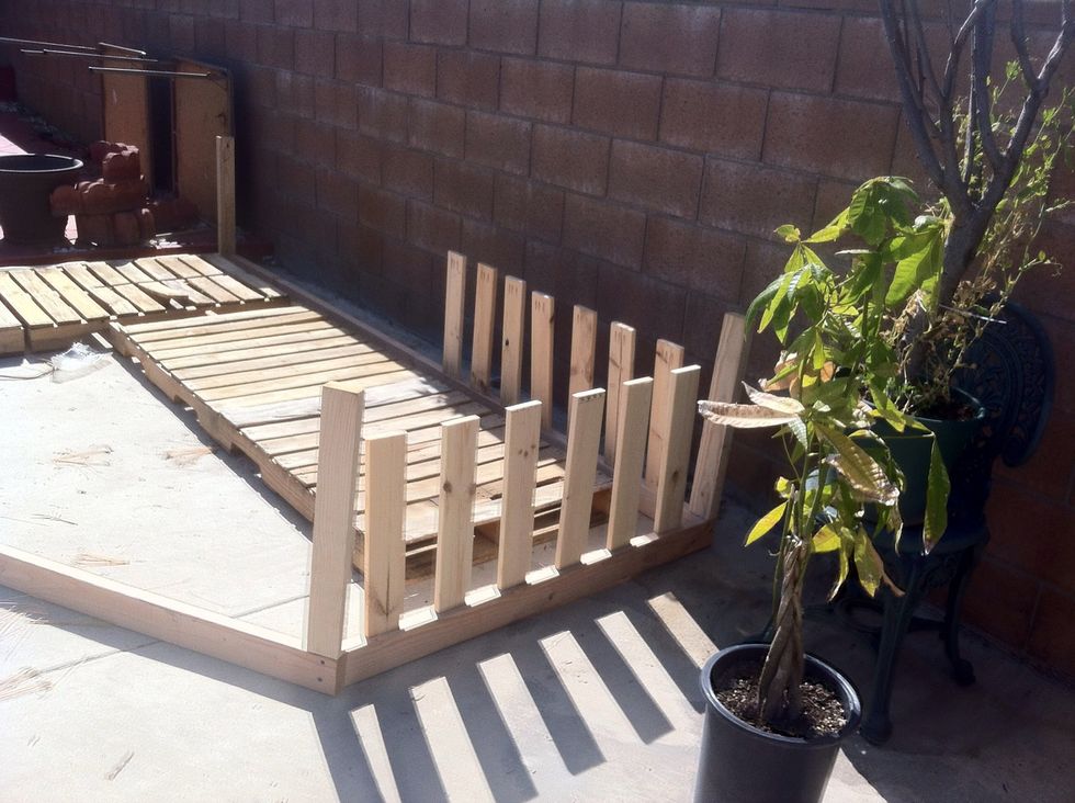 Then I started adding the rails.