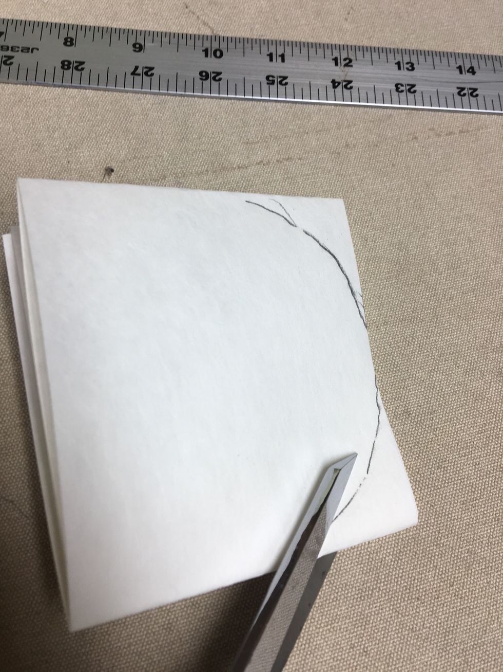 Then I trimmed it off WITH PAPER SCISSORS !!!! not your fabric scissors!