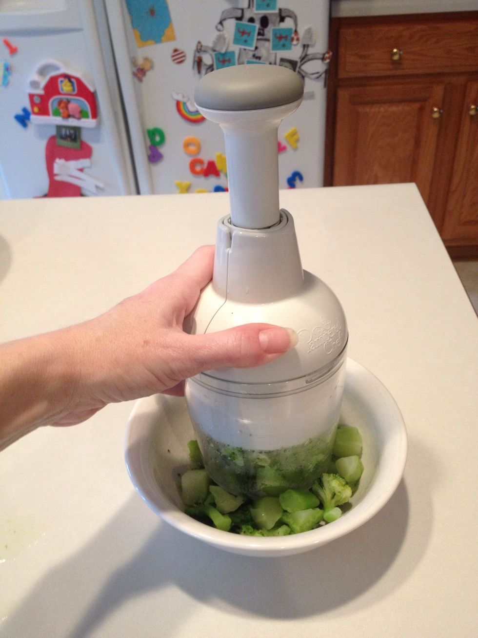 Then I used a hand chopper.