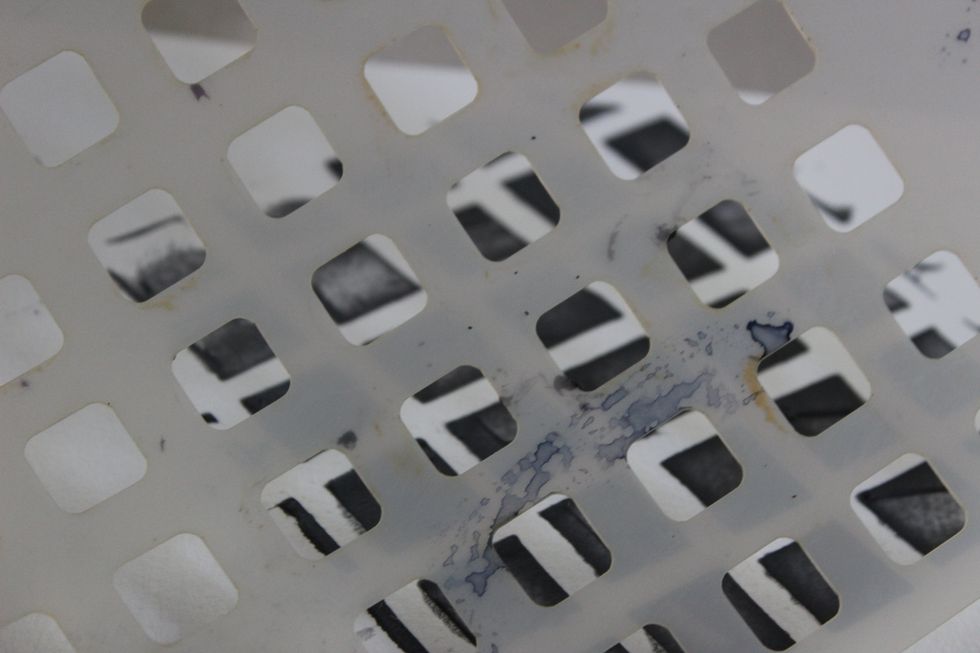 Then I used the smaller square stencil from the stack kit.