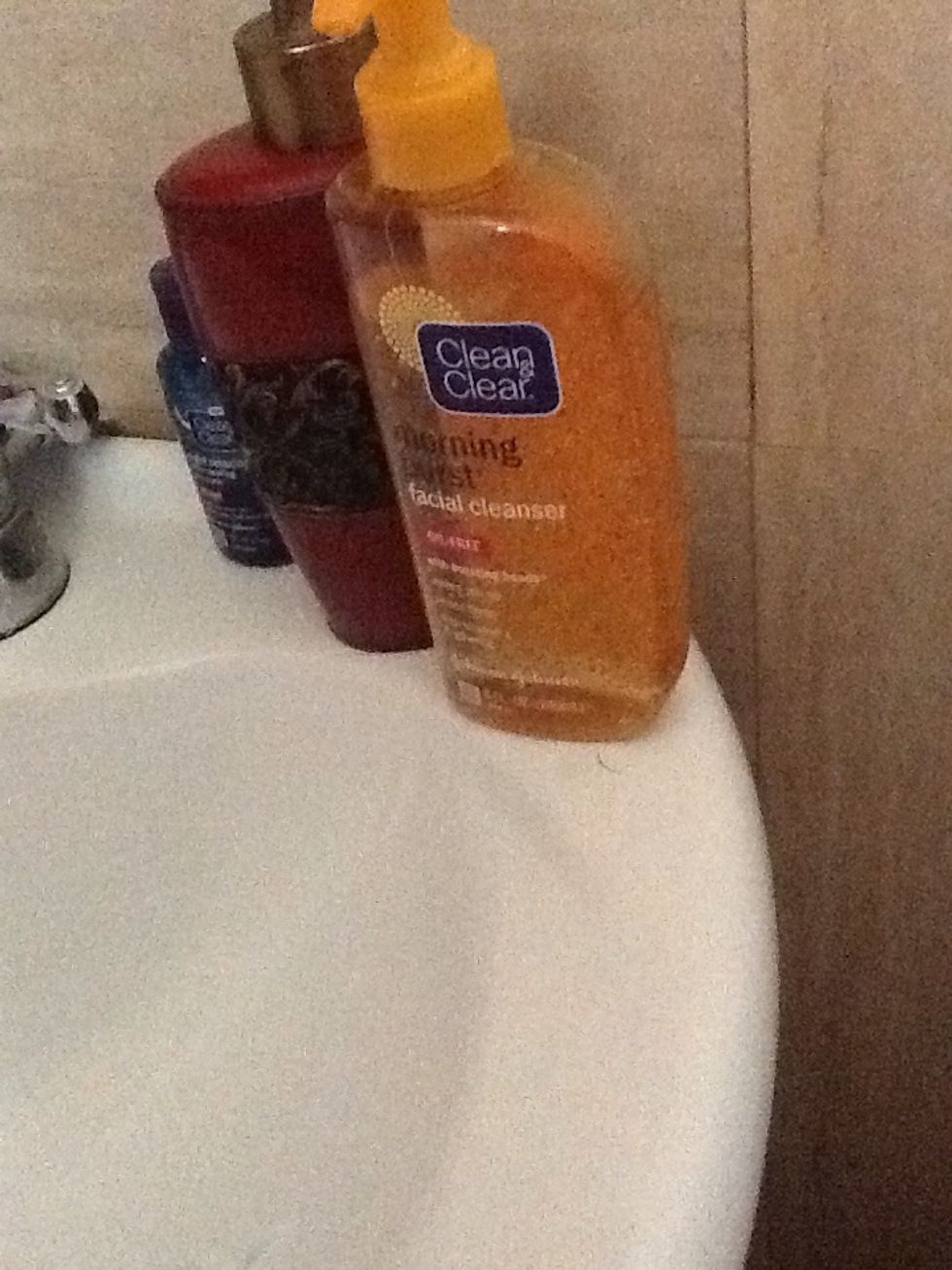 Then I wash my face