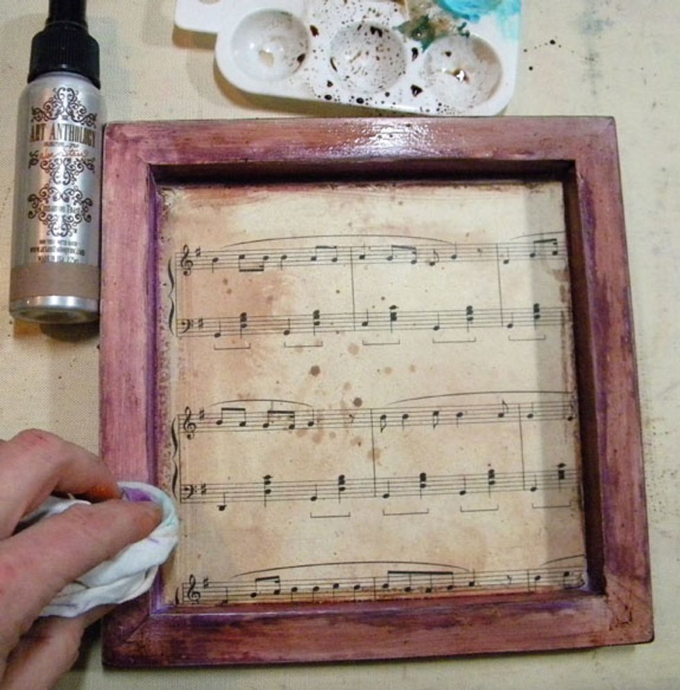 Then I wiped the excess spray off.