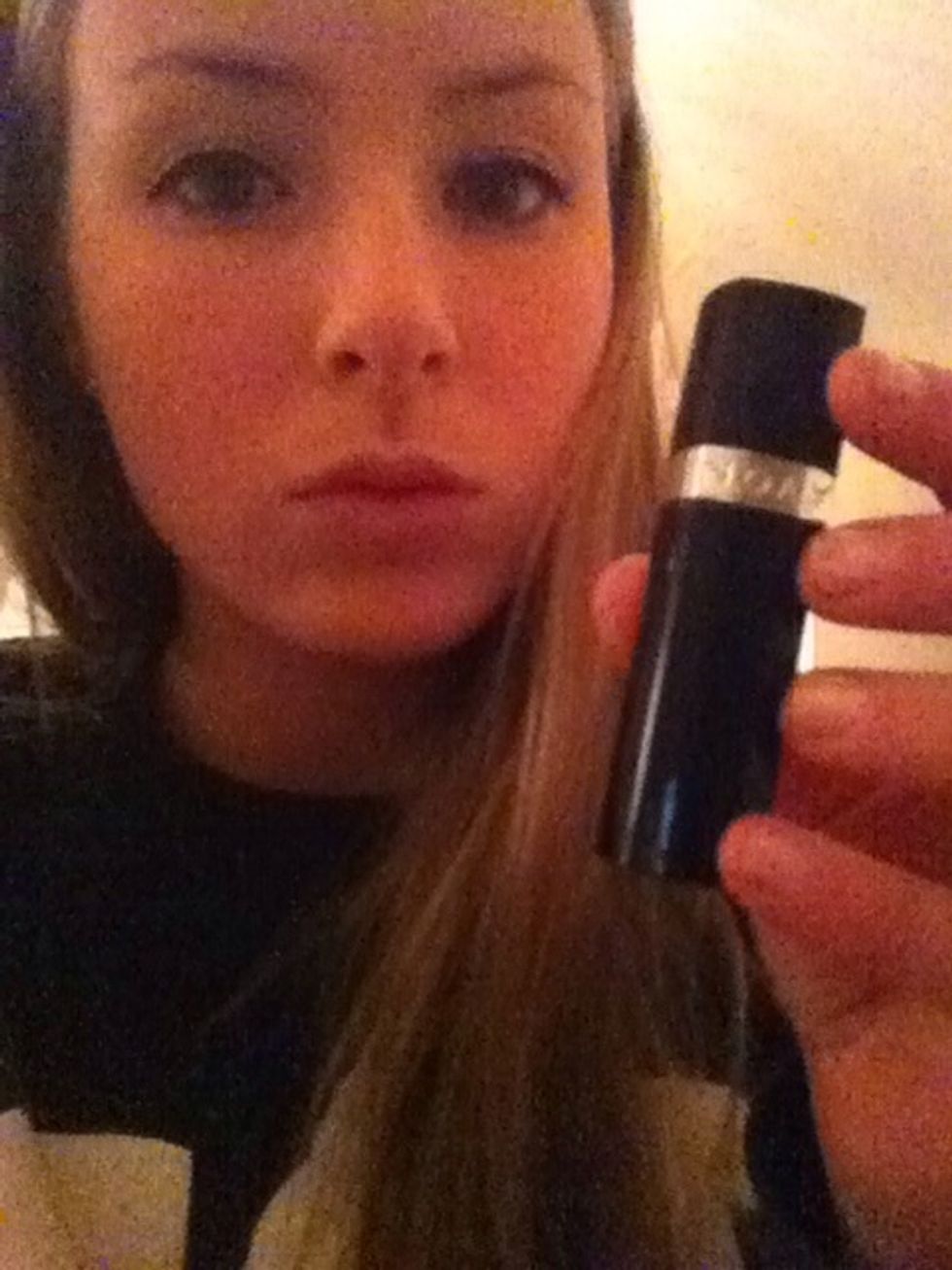 Then If you want something more, you can add some lipstick. I use "avon carnation", which is quite good.