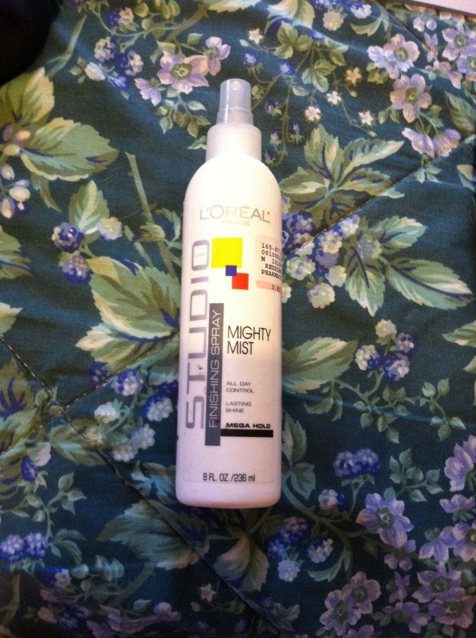 Then if you want you can add any product in your hair to hold back any fly aways