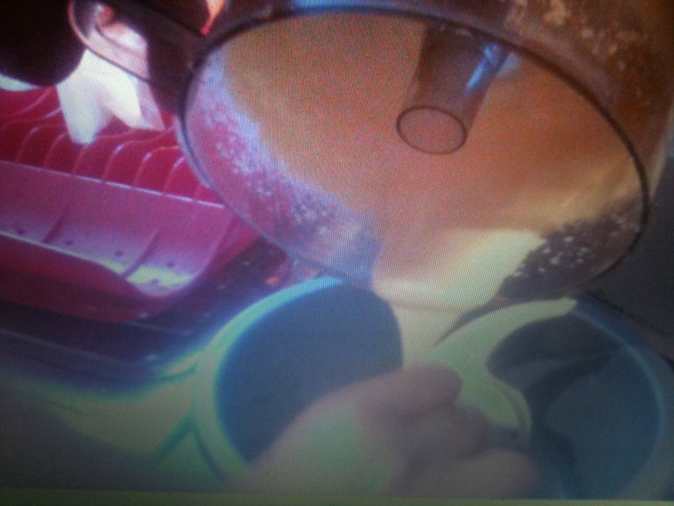 Then in a larger bowl place the butter mixture in along with the paste