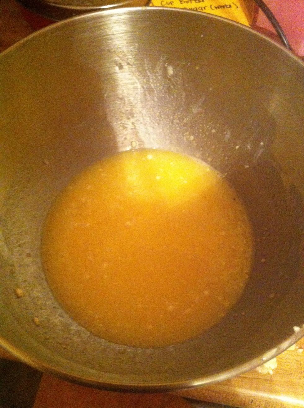 Then, in a separate bowl mix in the 4 eggs, 1 1/2 Cups sugar, 1/4 cup flour, and the lemon juice. If the mixture looks a bit clumpy from the flour and sugar, it's perfectly fine! \ud83d\ude0a