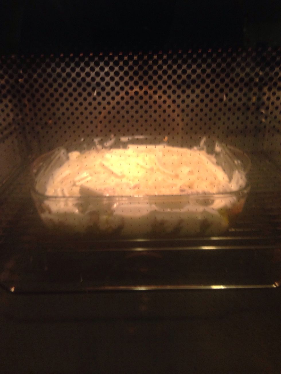 Then in the oven again gas mark 200 cc for 20-25 minutes