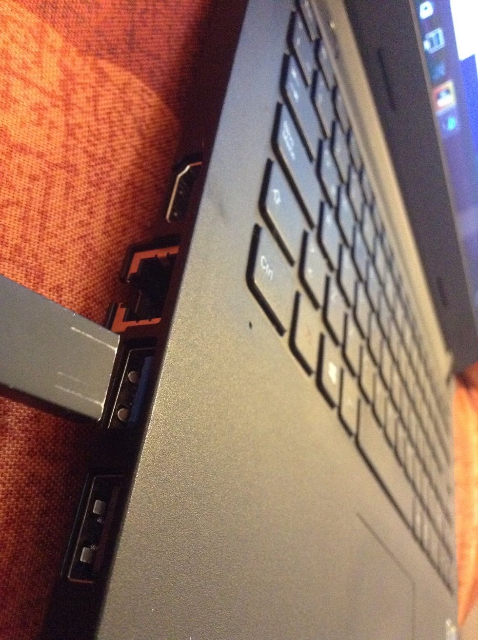 Then, insert the FlashDrive into the computer USB port\ud83d\ude44