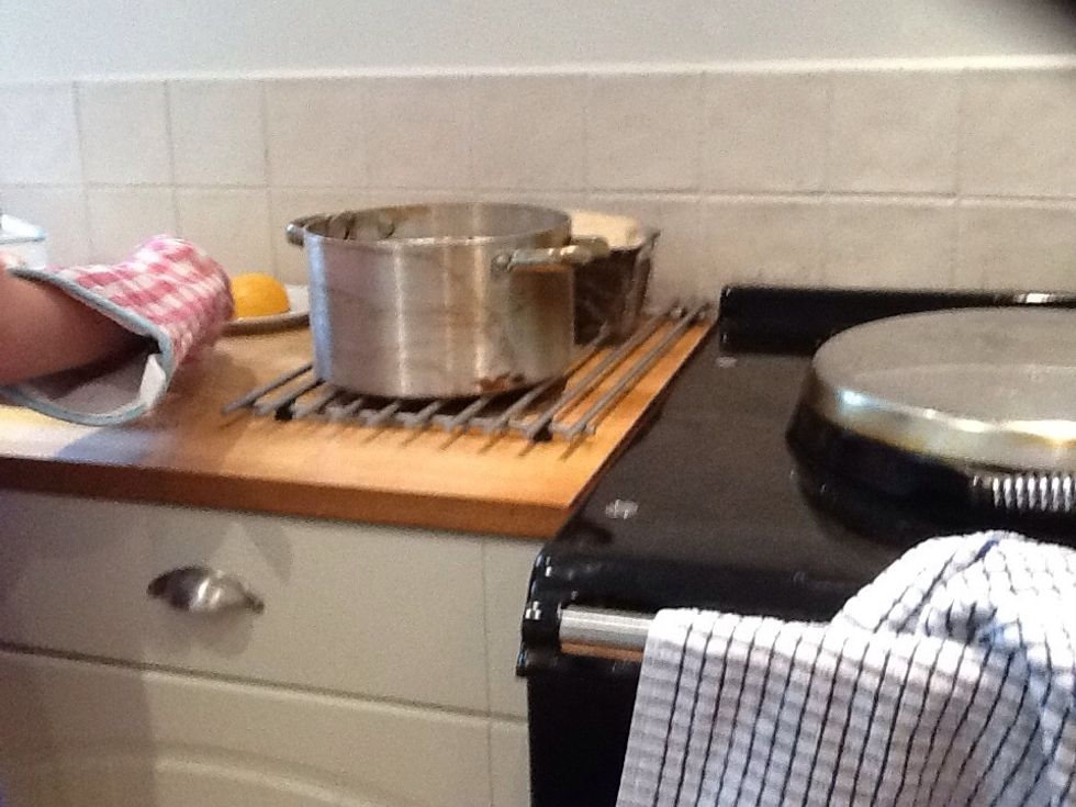 Then Into a big sauce pan and