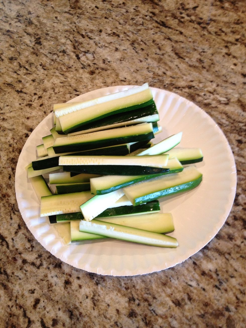 Then into strips