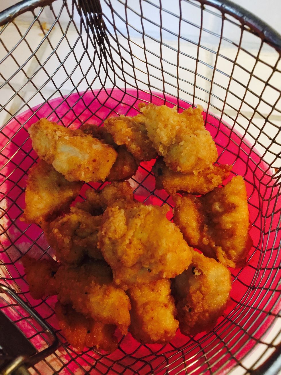 Then it's time to drained your fried chicken