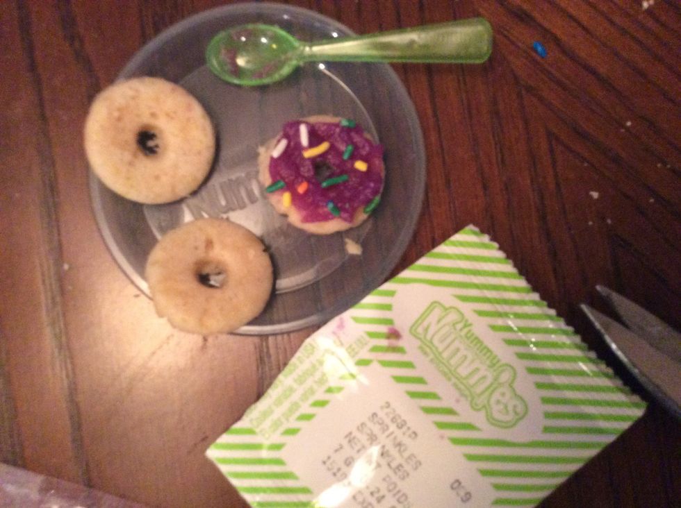 Then just sprinkle some of your sprinkles on top of your donuts and TA DA!!\ud83c\udf69\u2764\ufe0f