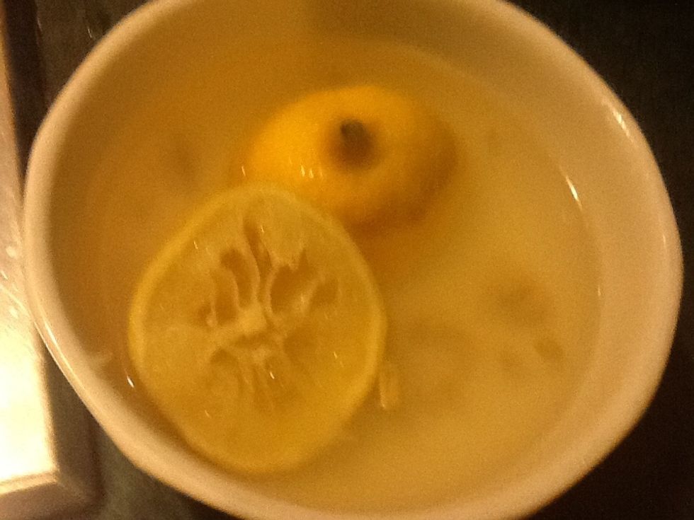 Then just throw the rind into the bowl