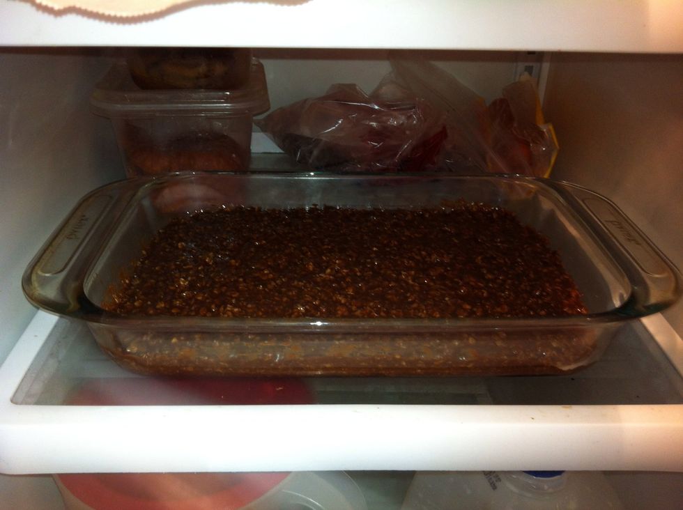 Then keep it in the refrigerator till hardens.