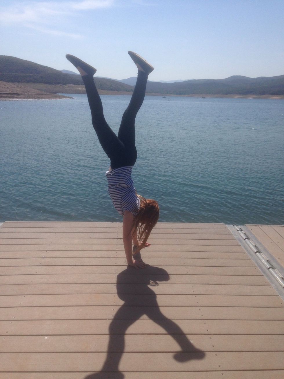 Then kick up as hard as your can. And squeeze your stomach HARD so you can get a good push off the ground.