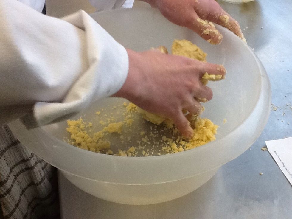 Then knead together until it forms a dough
