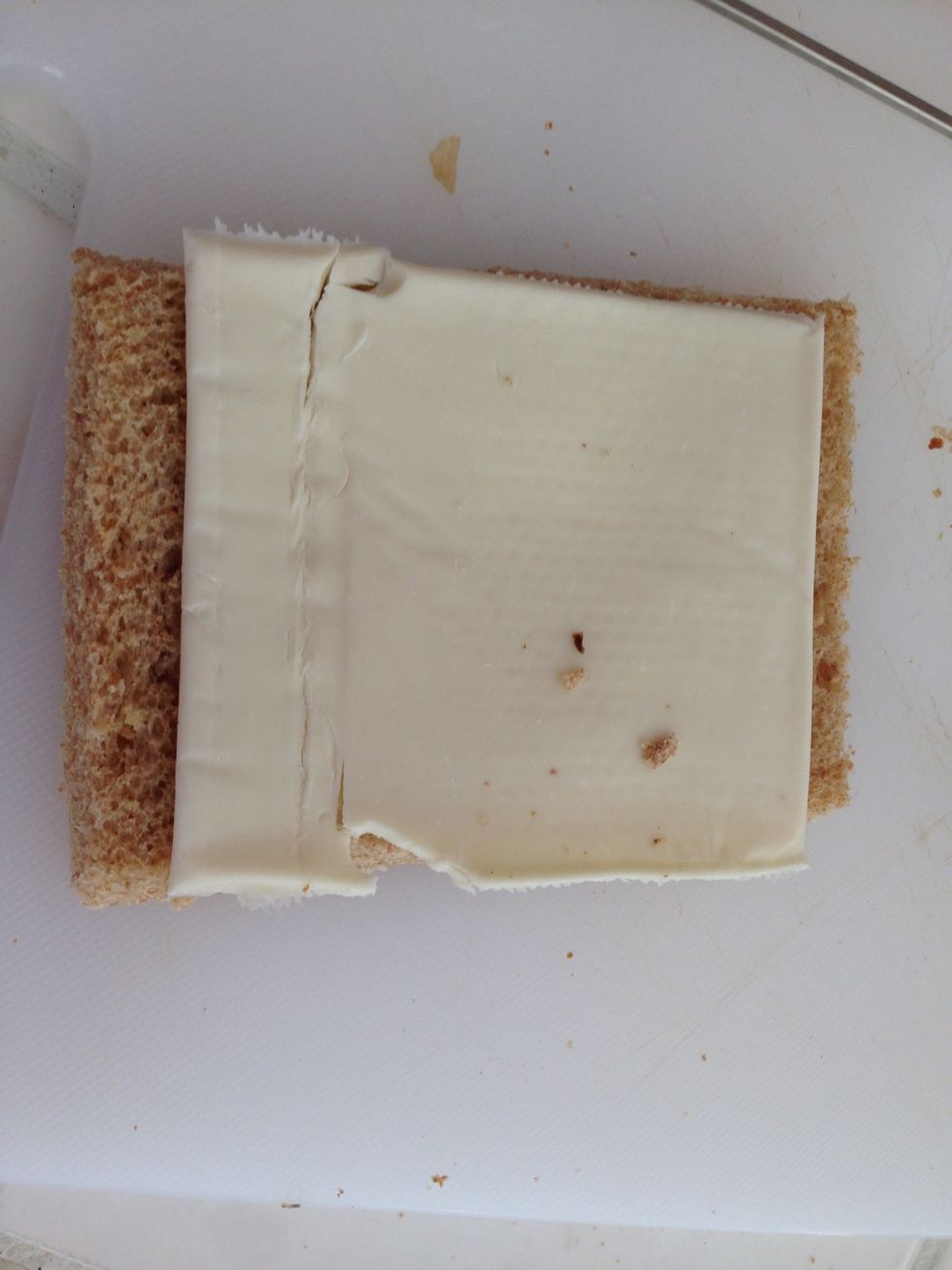 Then lay your cheese and roll