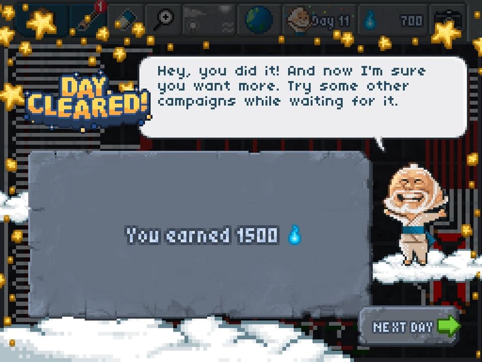 Then let the level finish and collect the reward (if you have already finished the level than the reward will be zero)