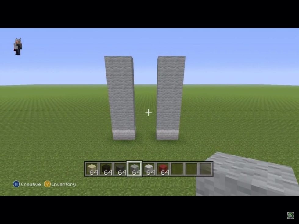 Then live 2 spaces in between and do the same thing on the other side making the 2 front legs