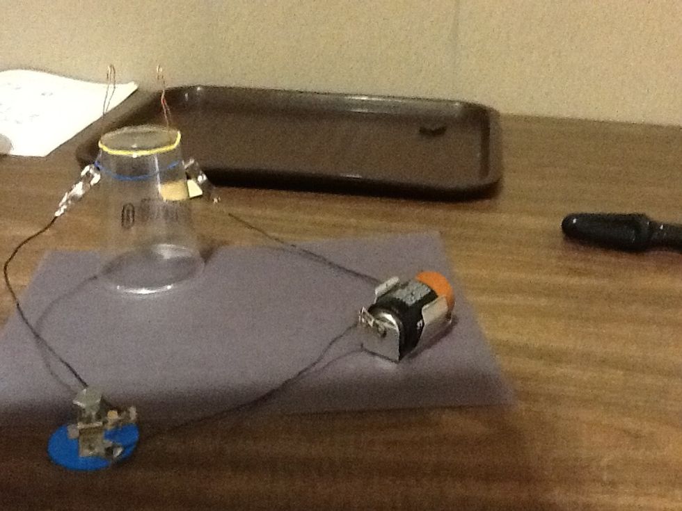 Then make a circuit using one battery one switch and one extra hook up wire.