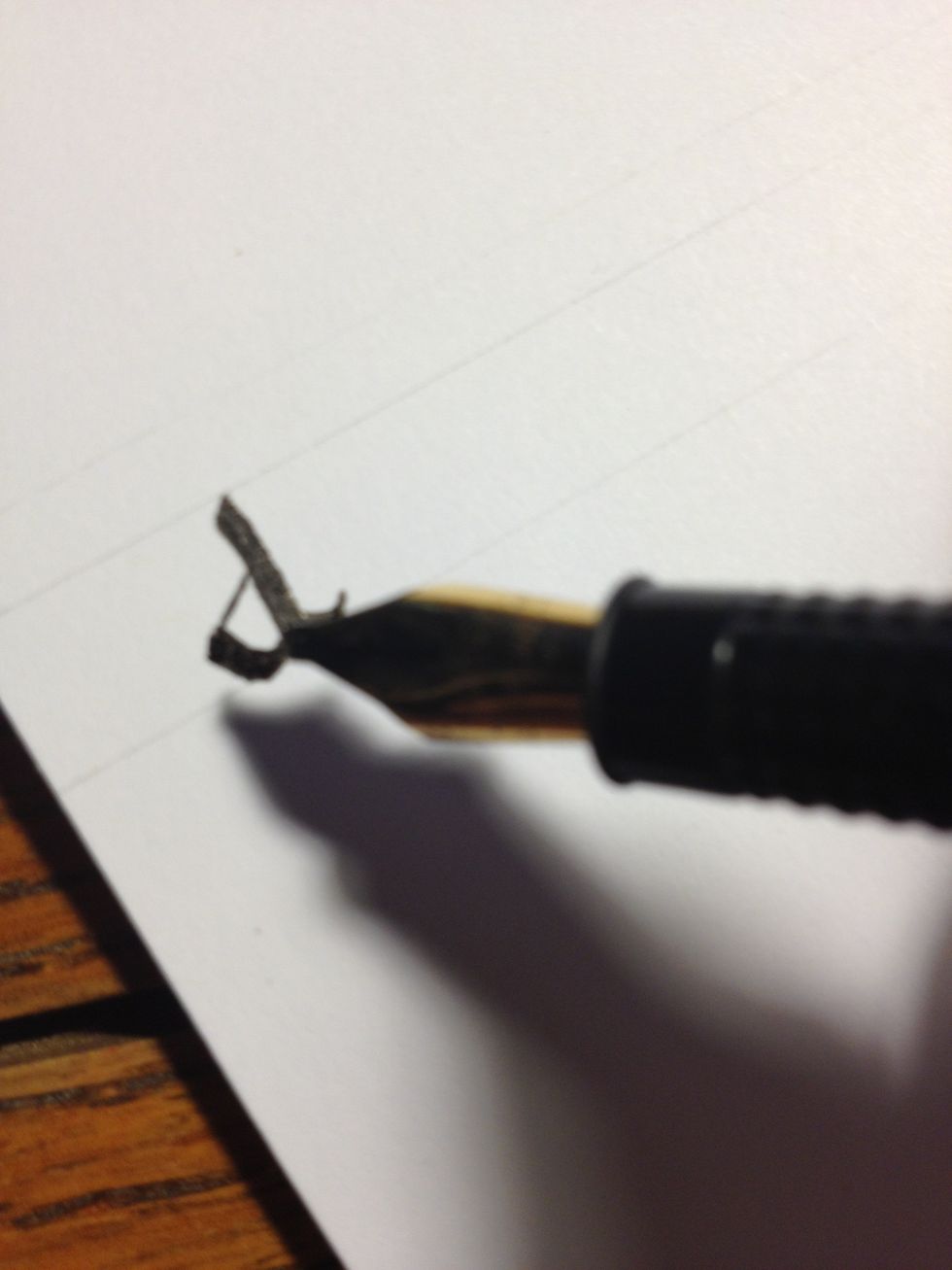 Then make a curve into the bottom of the trunk. It should begin thick and end thin.