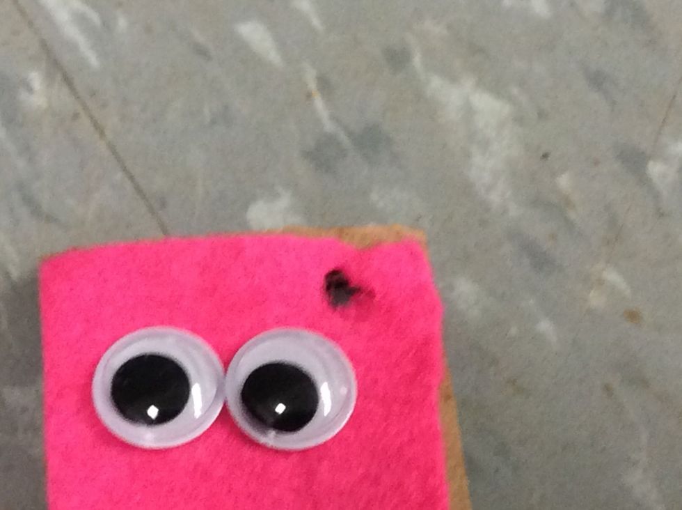 Then,Make a hole in the corner of the shape