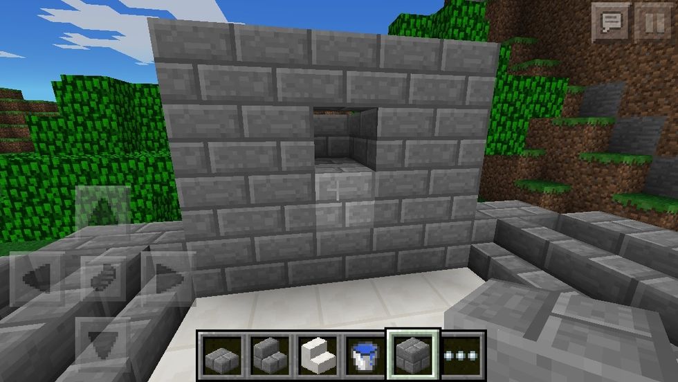 then make a structure like this for water to flow out of