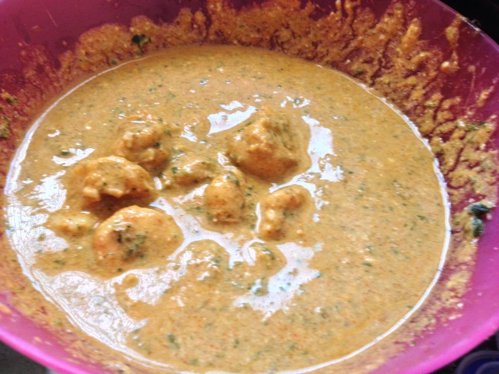 Then marinate with the ingredients which were given in supplies...