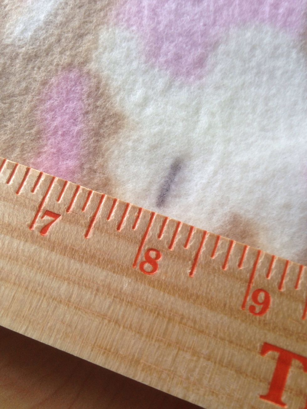 Then marked width to eight inches.