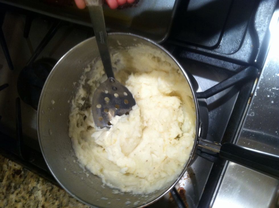 Then mash and add whatever ingredients you prefer.