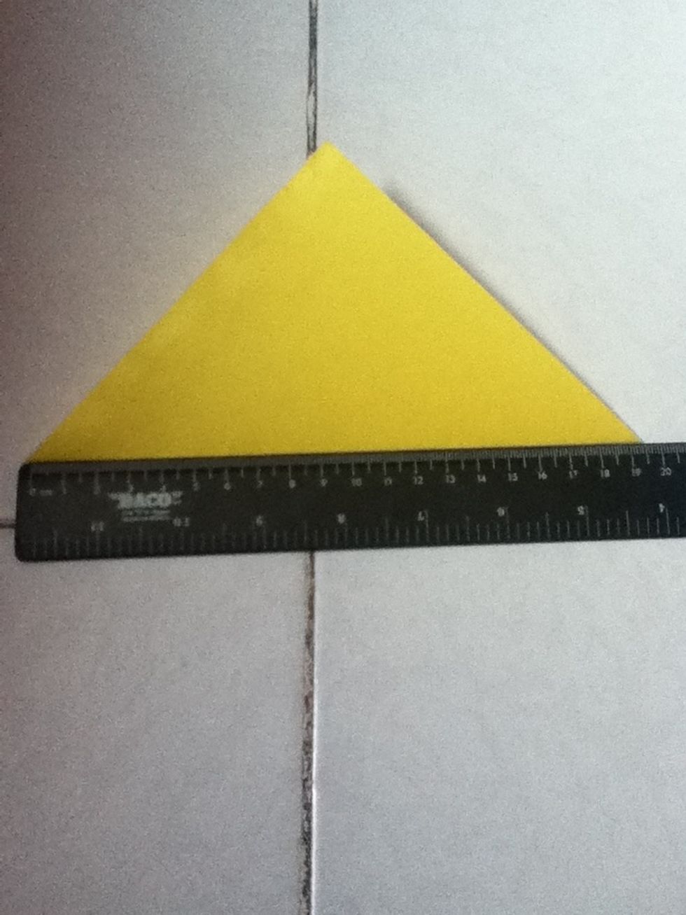 Then, mesure the base and find the center