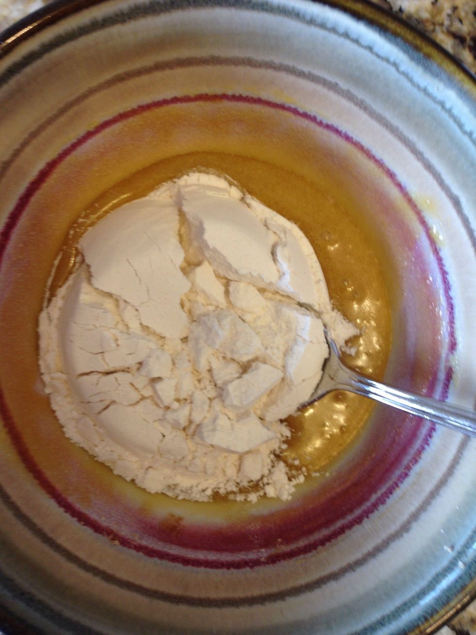 Then mix in the flour