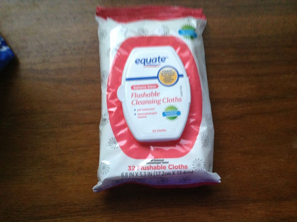 Then my wipes, for freshening up